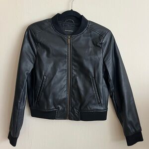 Banana Republic Vegan Leather Bomber Jacket